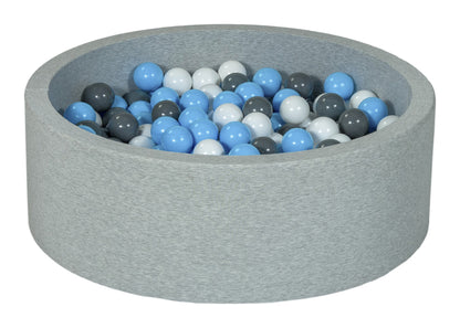 Velinda Soft Jersey Ball Pit with 300 Balls - Baby & Kids Play Gift - 80cm