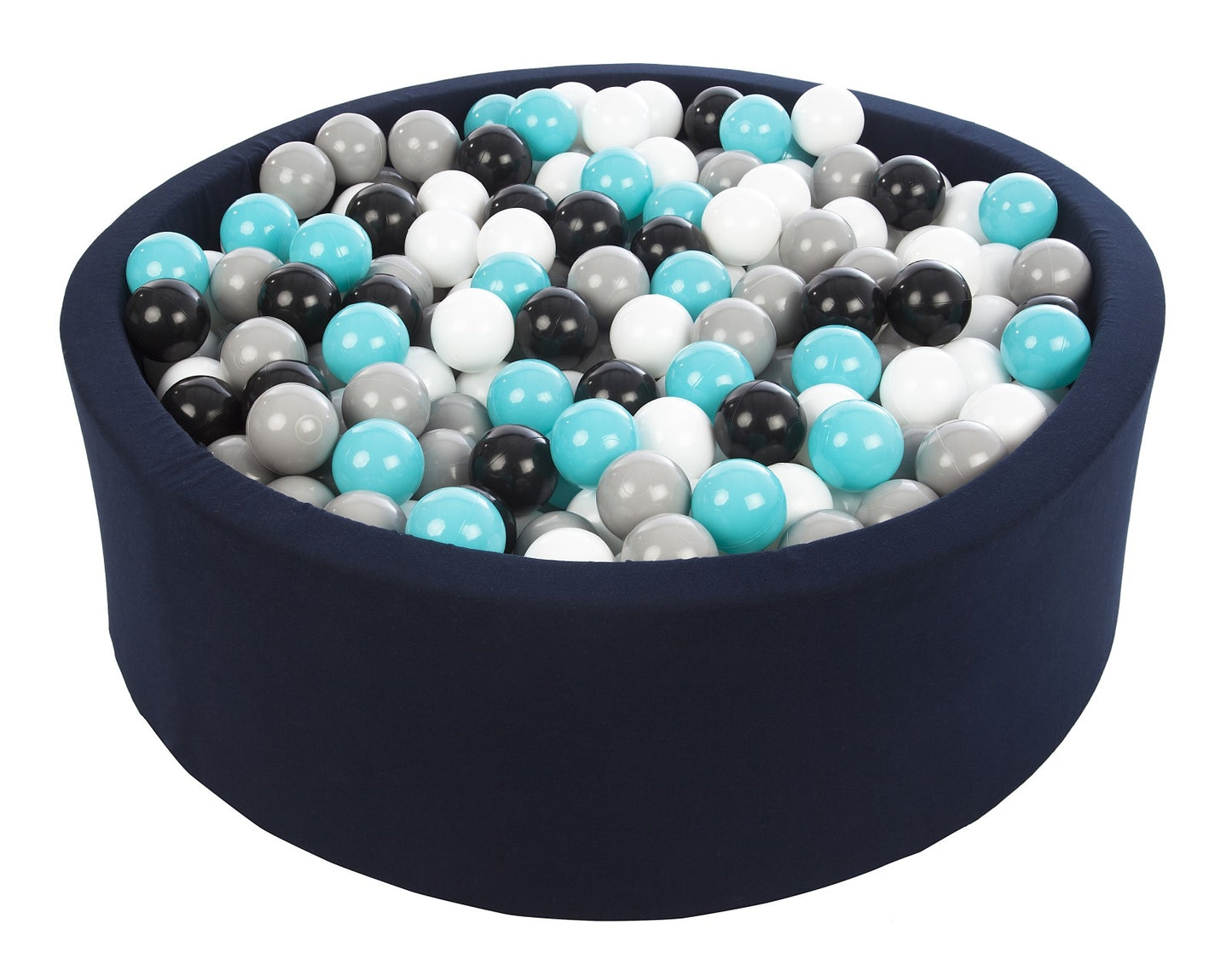 Velinda Soft Jersey Ball Pit with 450 Balls - Navy Blue - Baby & Kids Play Gift - 90cm