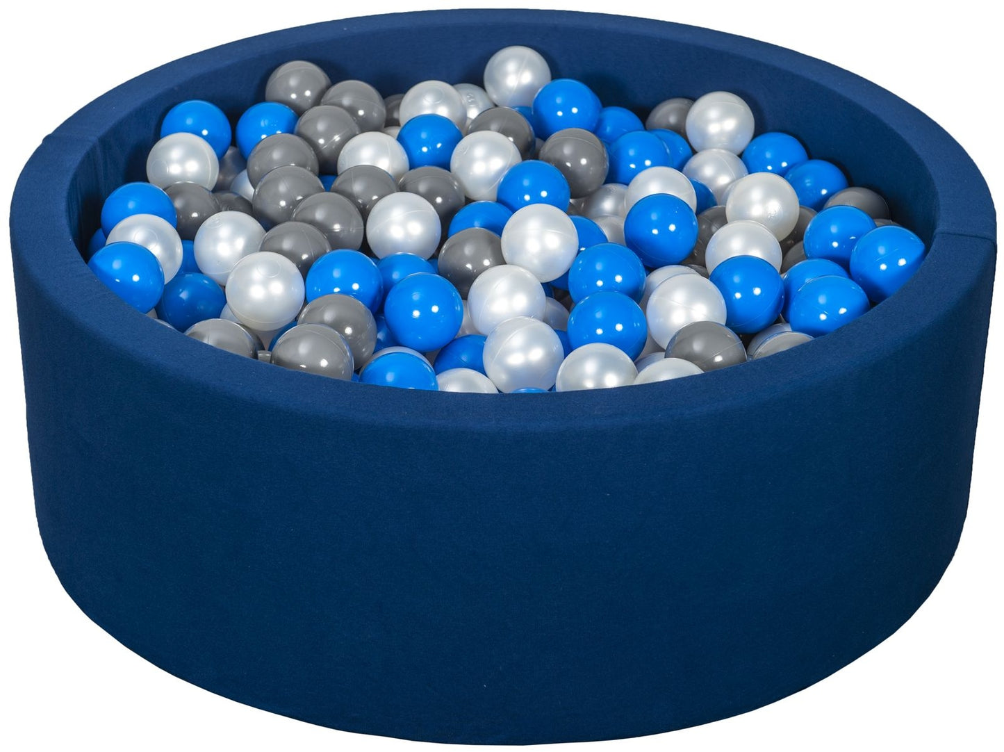 Velinda Soft Jersey Ball Pit with 450 Balls - Navy Blue - Baby & Kids Play Gift - 90cm