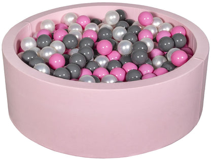 Velinda Soft Jersey Ball Pit with 450 Balls - Pink - Baby & Kids Play Gift - 90cm