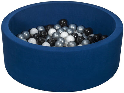 Velinda Soft Jersey Ball Pit with 150 Balls - Navy Blue - Baby & Kids Play Toy